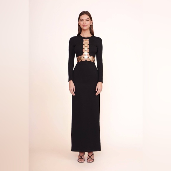STAUD Dresses & Skirts - STAUD Delphine Cutout Long Sleeve Dress